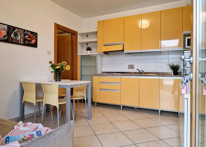 Colourful Flat With A Fenced Garden And Fireplace